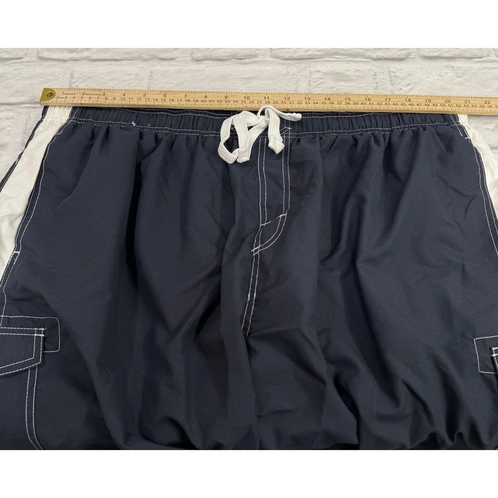 Men's U.S. Apparel Swim‎ Shorts Board Shorts Navy Blue/White 